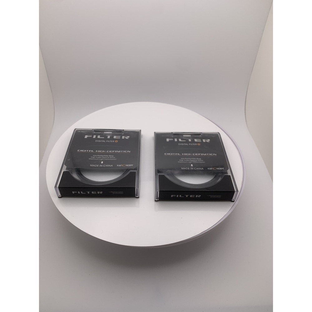 Lot Of 2 - K&F Oncept 52mm High Definition Clear Filters Star - 4 & 8